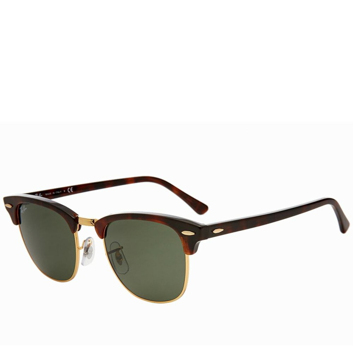 Photo: Ray Ban Clubmaster Sunglasses in Mock Tortoise/Green