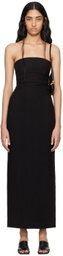 St. Agni Black Column Maxi Dress