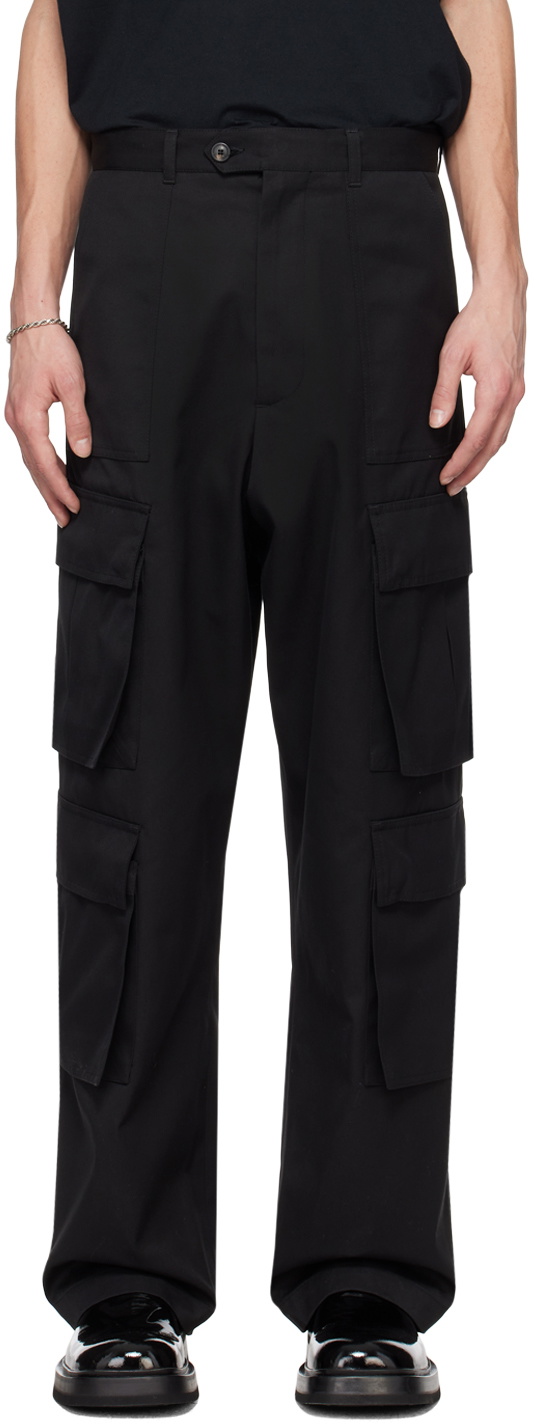 Lownn Black Zip Panel Trousers Lownn