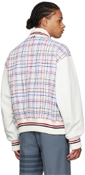 Thom Browne Multicolor Micro Gingham Bomber Jacket