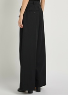 Simone Rocha Draped Wide-leg Gabardine Trousers Black