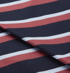 NN07 - Striped Mercerised Cotton-Jersey T-Shirt - Navy
