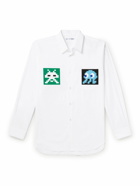 Comme des Garçons SHIRT - Printed Cotton-Poplin Shirt - White