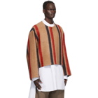 Hed Mayner Multicolour Stripes Collarless Jacket