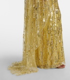 Jenny Packham Elio embellished caped gown