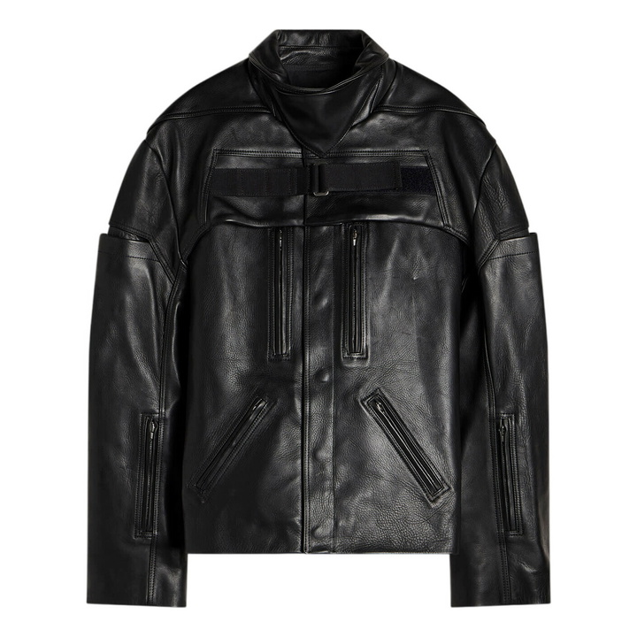 Photo: Rick Owens Men's 2 Piece Leather Bomber Jacket in Black