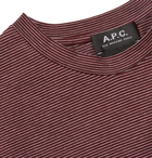 A.P.C. - Striped Cotton-Jersey T-Shirt - Men - Merlot