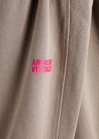 American Vintage Izubird Logo Stretch-cotton Sweatpants Grey