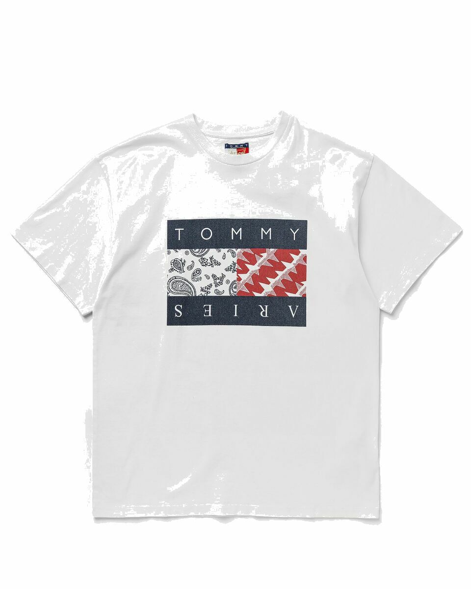 Photo: Tommy Jeans Tommy X Aries Bandana Flag Shortsleeve Tee White - Mens - Shortsleeves