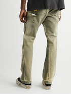 Gallery Dept. - La Flare Slim-Fit Distressed Denim Jeans - Green