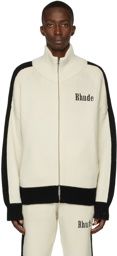 Rhude Off-White Knit Track Jacket