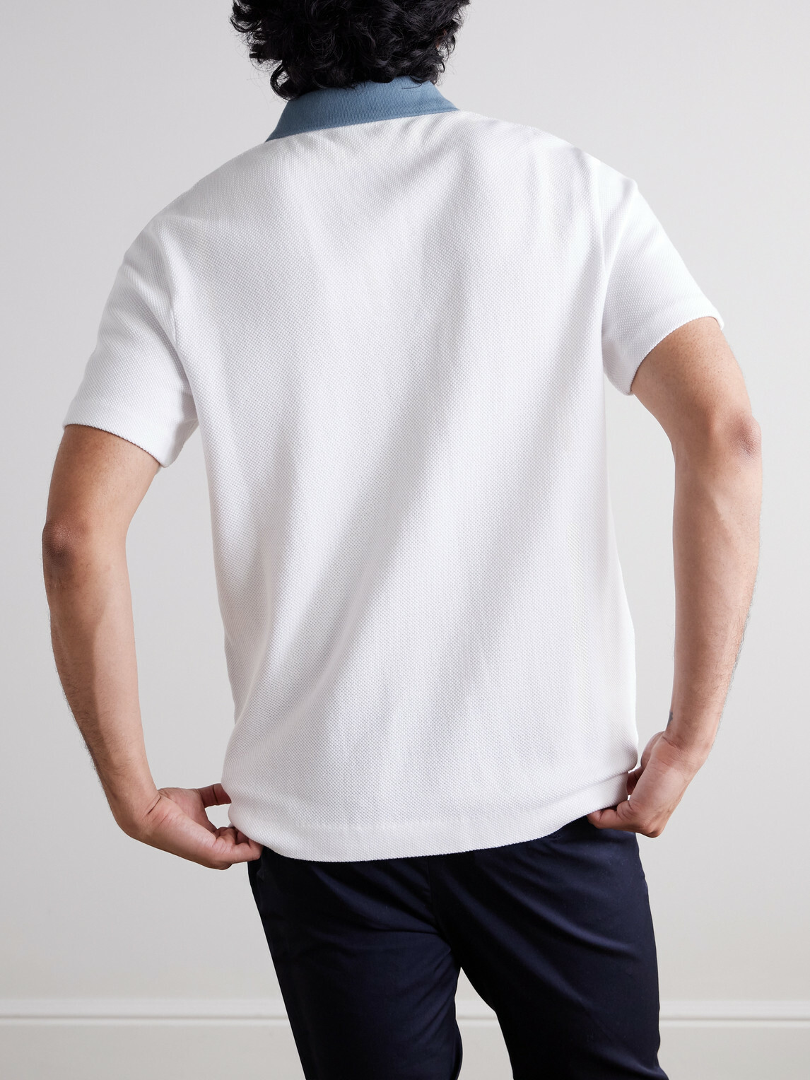 Mr P. - Clubhouse Cotton-Piqué Polo Shirt - White