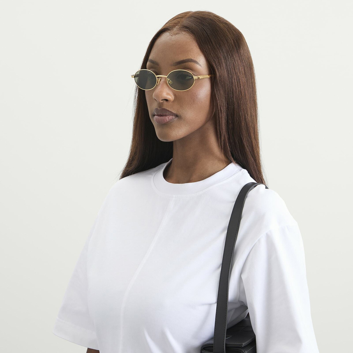 Bottega Veneta Eyewear Bottega Veneta BV1470S Sunglasses in Gold/Green 