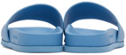 Burberry Blue Sharkfin Slide Sandals