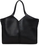 HEREU Black Calella Squared Medium Grainy Tote