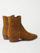CELINE - Suede Chelsea Boots - Brown