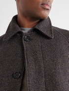 Oliver Spencer - Lothian Houndstooth Tweed Coat - Brown