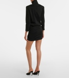 The Attico Draped turtleneck jersey minidress