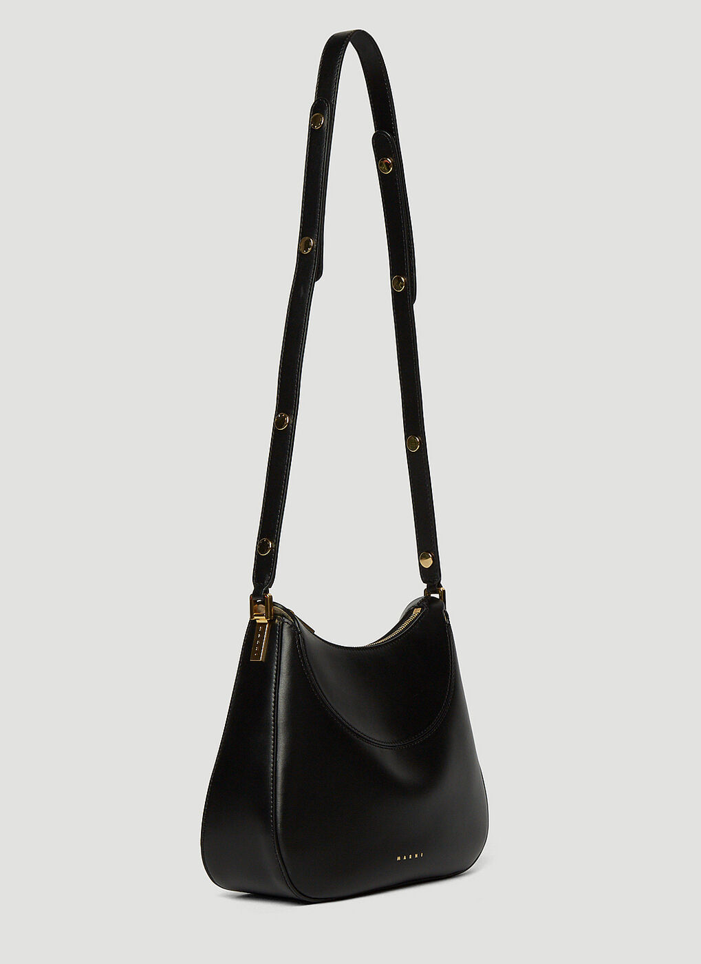 Small Hobo Shoulder Bag in Black Marni