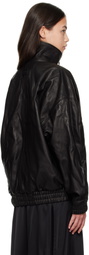 Acne Studios Black Zip Leather Jacket
