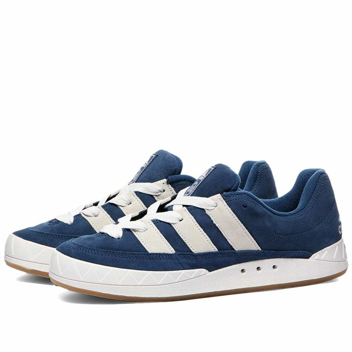 Photo: Adidas Men's Adimatic Sneakers in Navy/Crystal White
