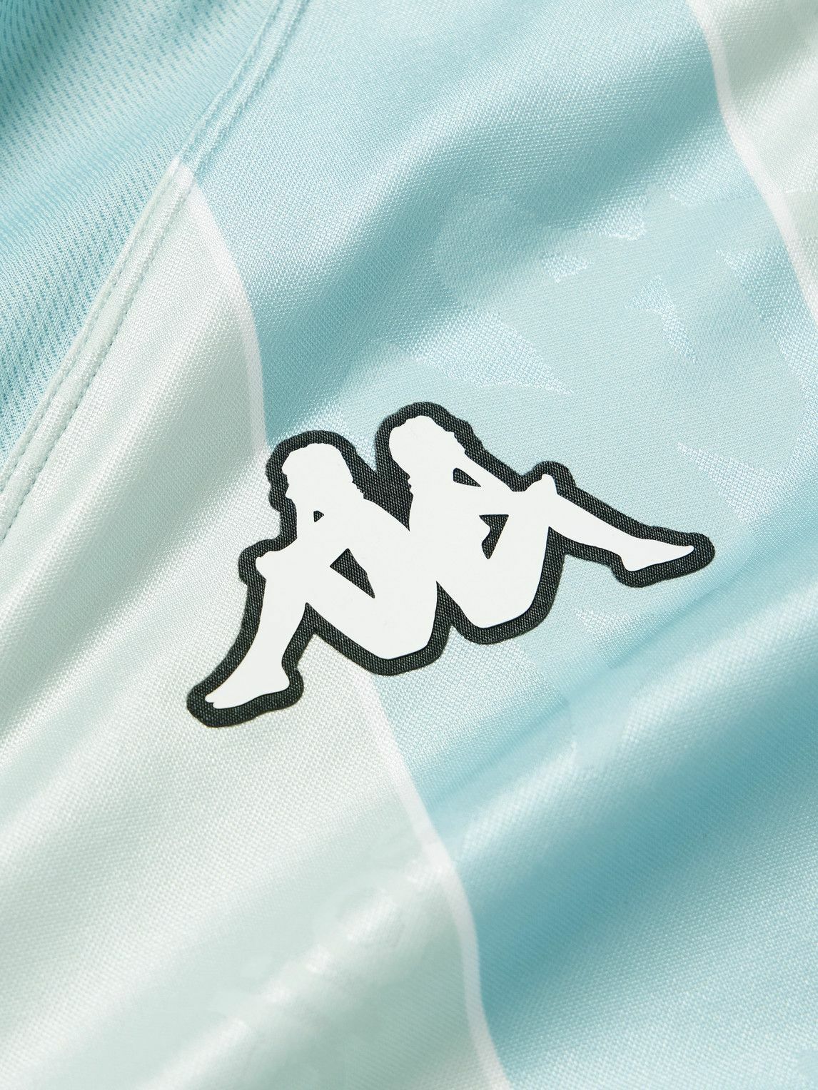 Acne Studios - Kappa Logo-Embroidered Mesh-Panelled Striped Shell