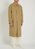 Boss Single-breasted Woven Trench Coat Khaki