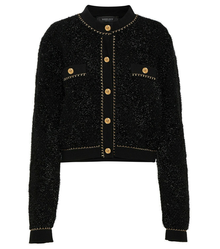 Photo: Versace Medusa wool-blend cardigan