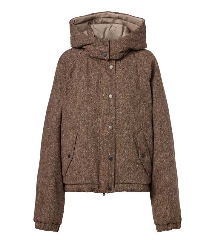 Photo: Brunello Cucinelli Hooded wool-blend down jacket
