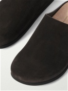 Common Projects - Logo-Debossed Suede Clogs - Brown