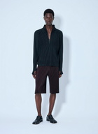 Homme Plissé Issey Miyake Pleated Half Zip Through Top