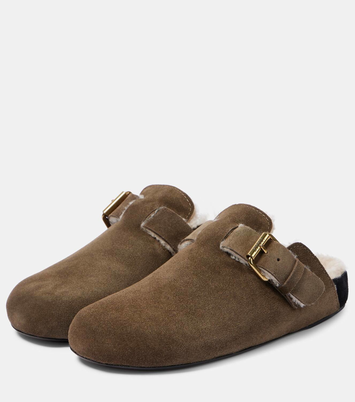 Isabel Marant Mirvin shearling-lined suede clogs