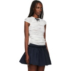 SHUSHU/TONG White Lace Gathered Top