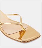 Gianvito Rossi Mirrored leather thong sandals