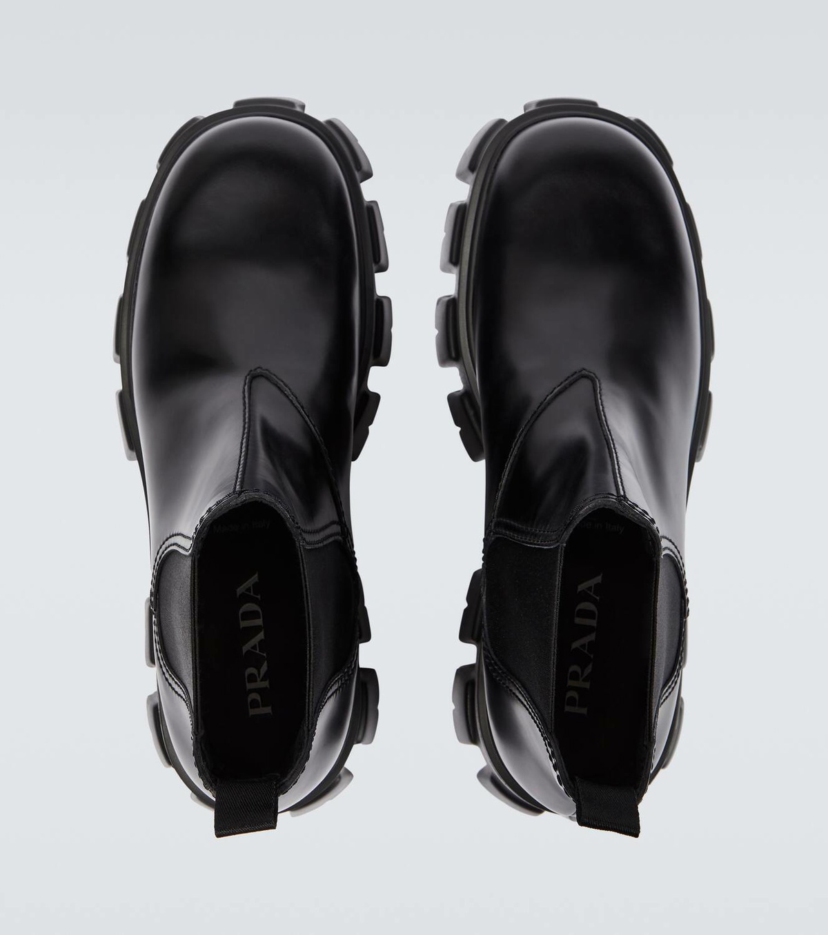 Prada Monolith leather Chelsea boots