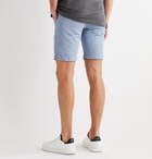 Officine Générale - Julian Slim-Fit Garment-Dyed Cotton and Linen-Blend Shorts - Blue