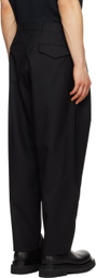 Lownn Black Two Pleat Trousers