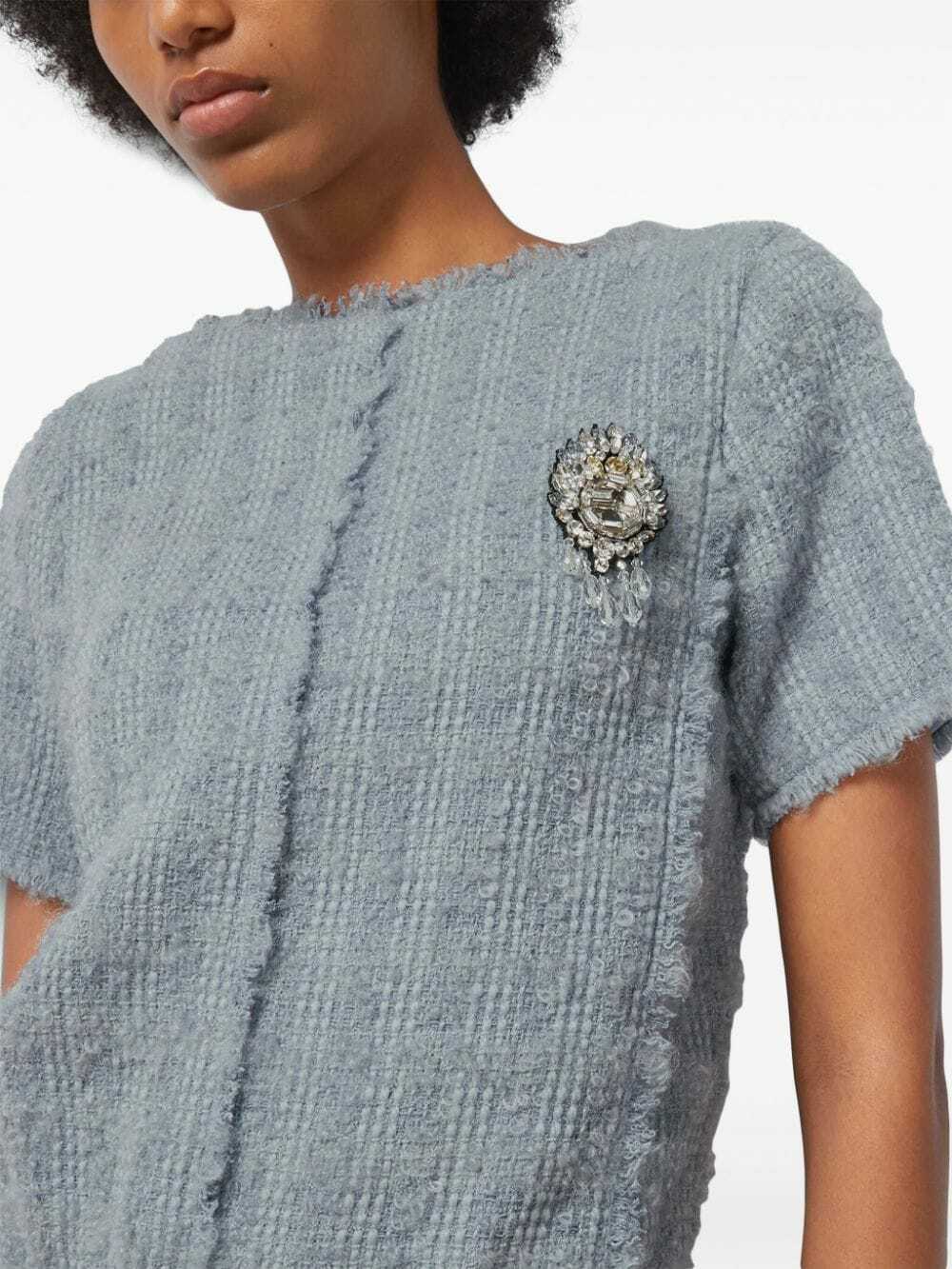 GUCCI - Wool Tweed Mini Dress Gucci