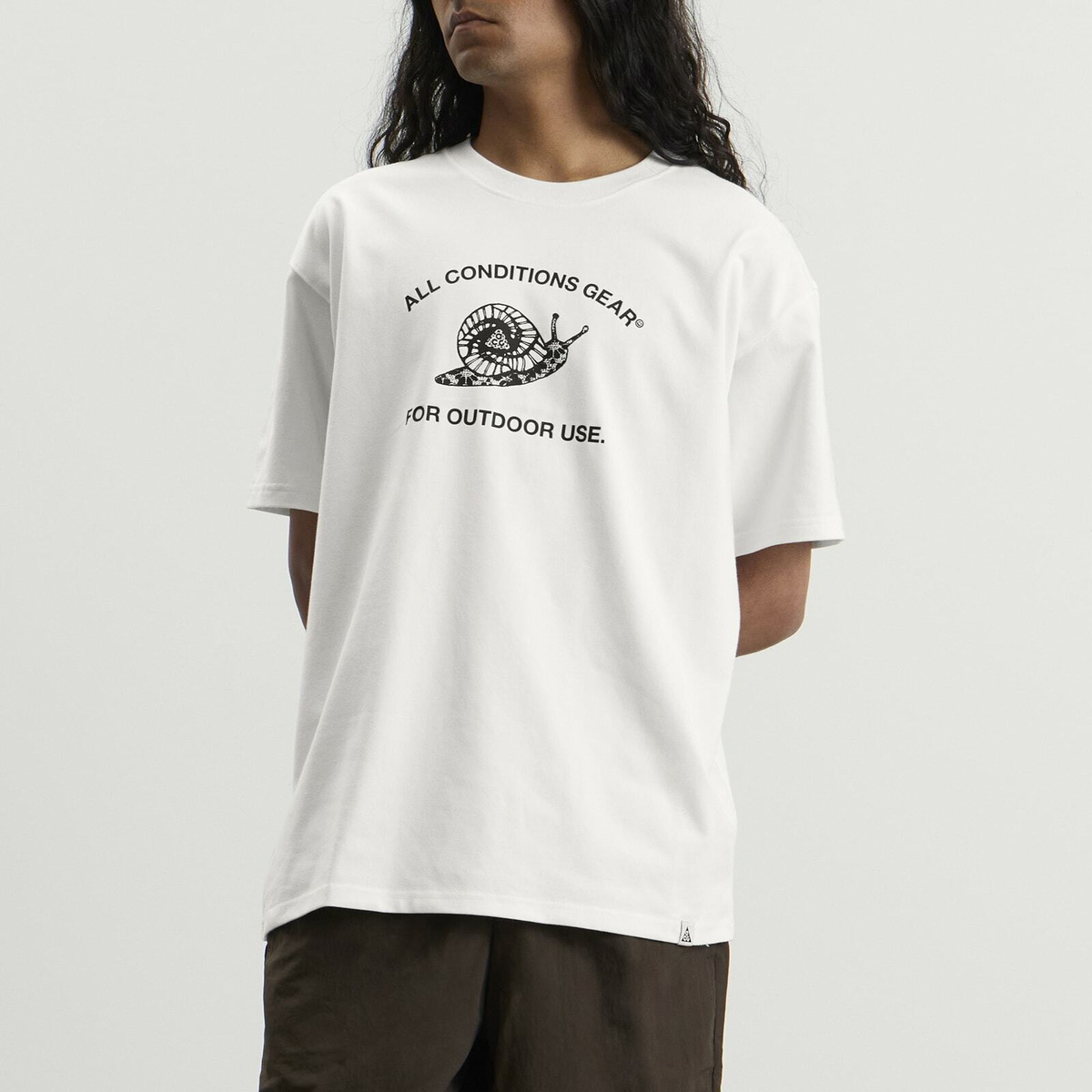 Nike Men's ACG Mystery Snail T-Shirt in Summit White