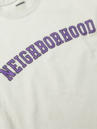 Neighborhood - University Logo-Print Cotton-Jersey T-Shirt - Neutrals