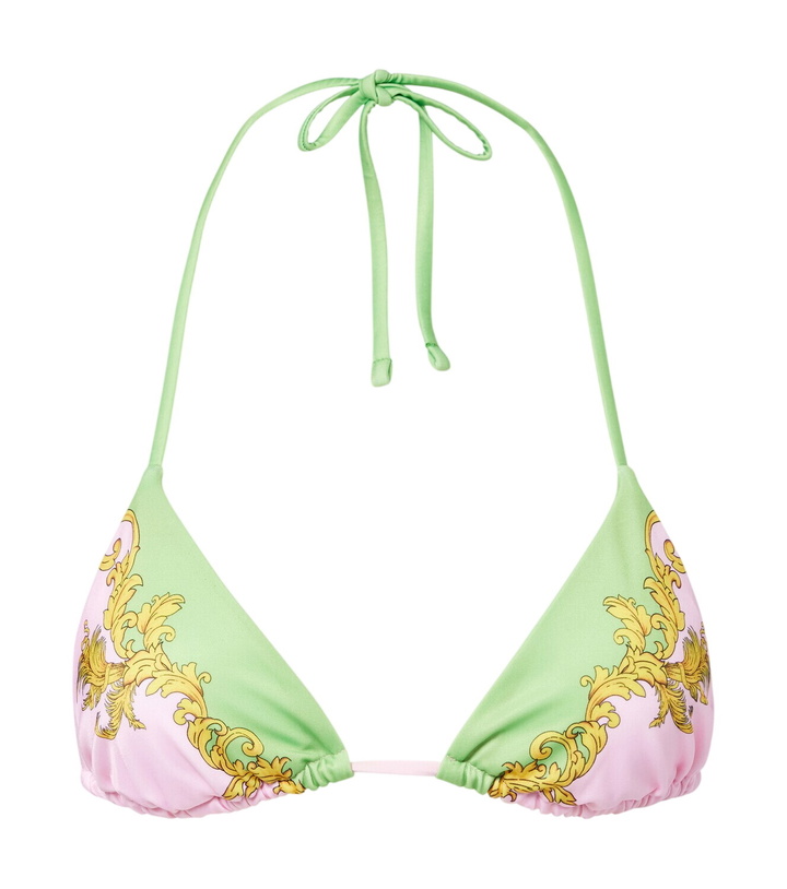Photo: Versace Printed bikini top
