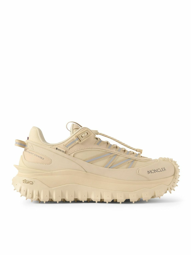 Photo: Moncler - Trailgrip GTX Leather-Trimmed Canvas Sneakers - Neutrals