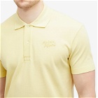 Maison Kitsuné Men's Handwriting Comfort Polo Shirt in Chalk Yellow