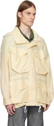 RANRA Yellow Explorer Silk Ripstop Long Hoodie Jacket