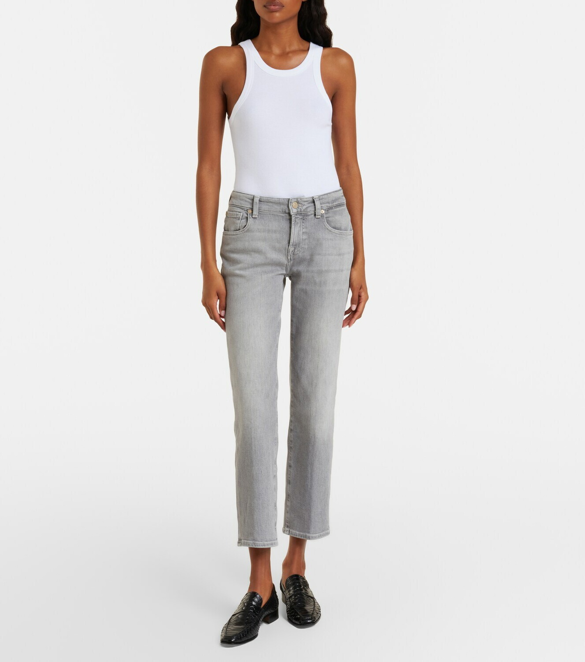 7 For All Mankind Calie cropped straight jeans