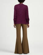 Manila Grace Womens Sweater in Plum