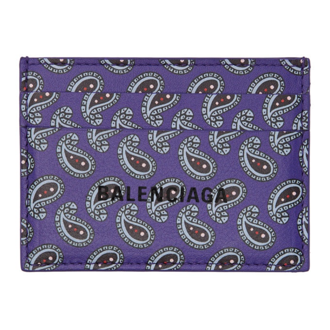 Photo: Balenciaga Purple Paisley Card Holder