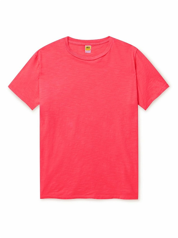 Photo: Velva Sheen - Slim-Fit Slub Cotton-Jersey T-Shirt - Pink