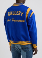 Gallery Dept. Logo Panelled Wool-blend Varsity Jacket Blue