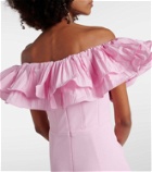 Rebecca Vallance Jenna ruffle-trimmed off-shoulder gown